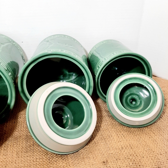 Green Ceramic Canister Set - Picture 5 of 5